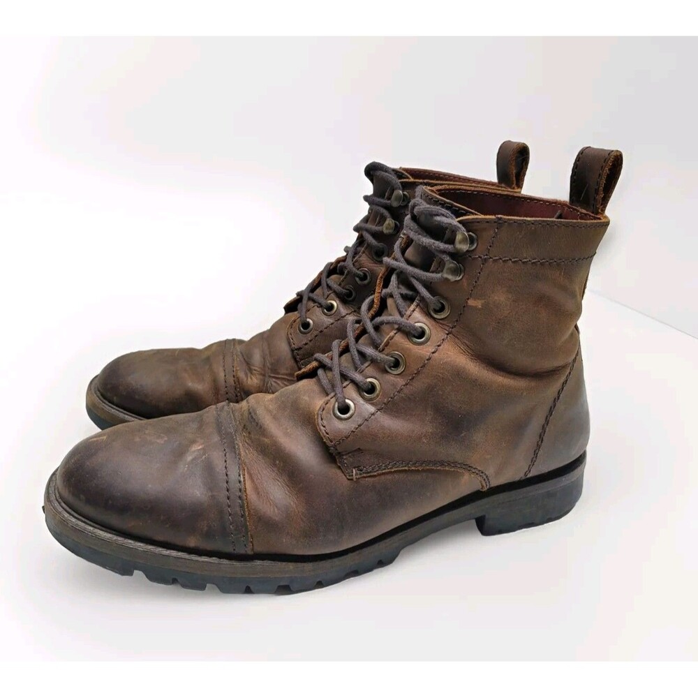Portland Patina Men's 11.5 Smooth Leather Boots The Breaker Caribou Cap Toe